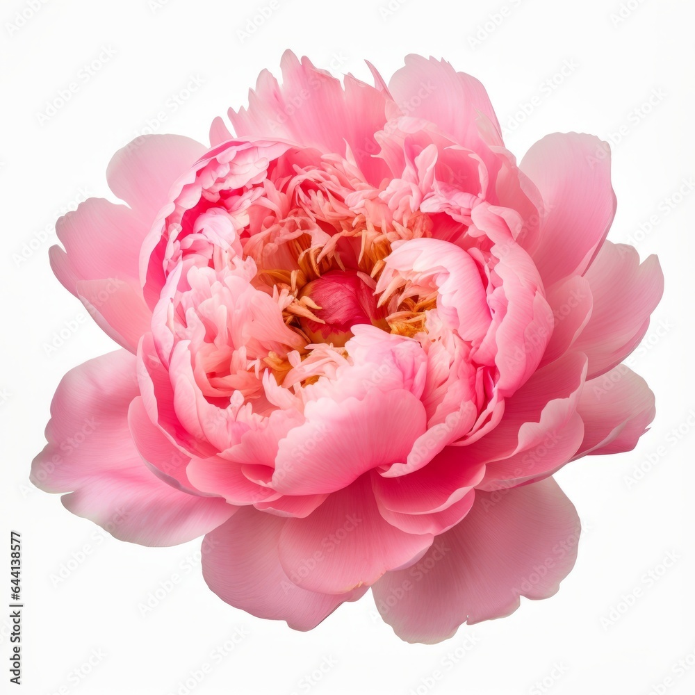 Photo of Peony Flower isolated on a white background
