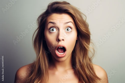 shot of a beautiful young woman looking surprised