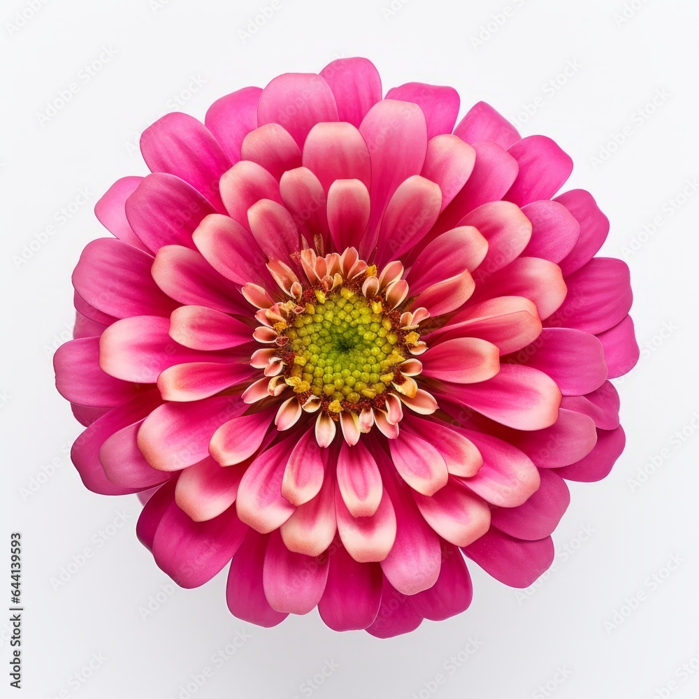 Photo of Zinnia Flower isolated on a white background