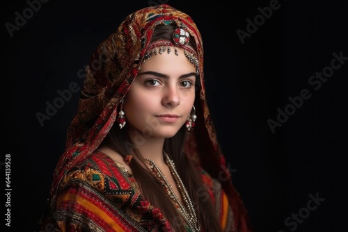 portrait of a beautiful young woman wearing an ethnic garment