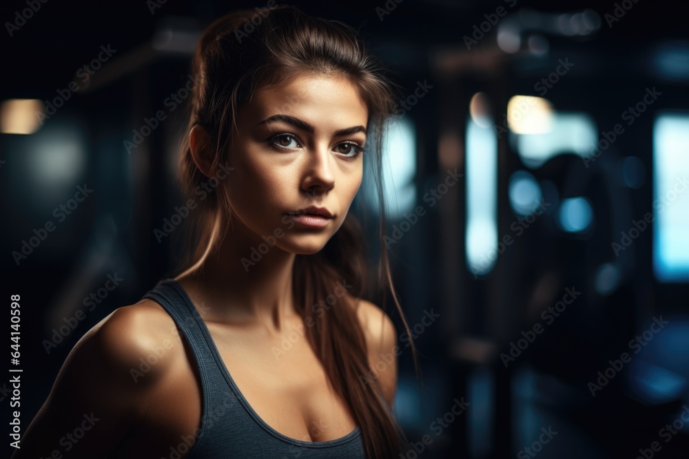 shot of a sporty young woman at the gym shot of a sporty young woman at the gym