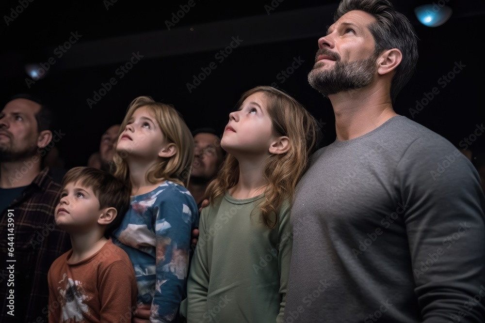 shot of two parents looking at their children in awe shot of two parents looking at their children in awe