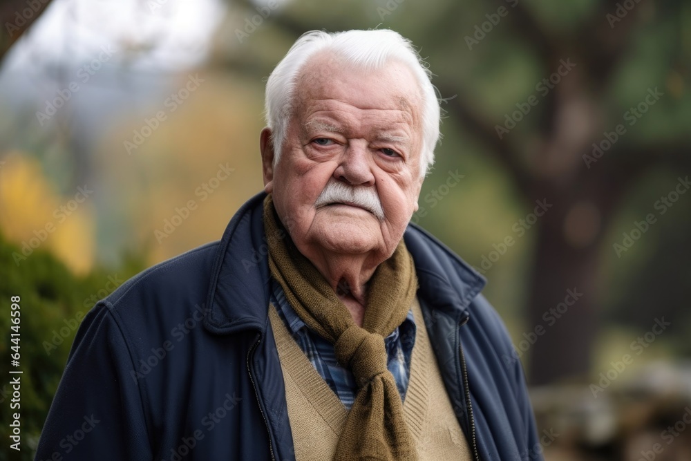 portrait of a confident senior man standing outdoors