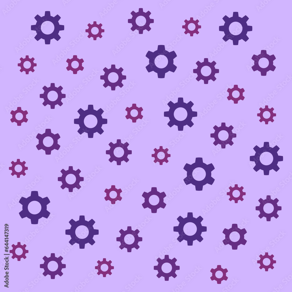 Gear patterns on light background