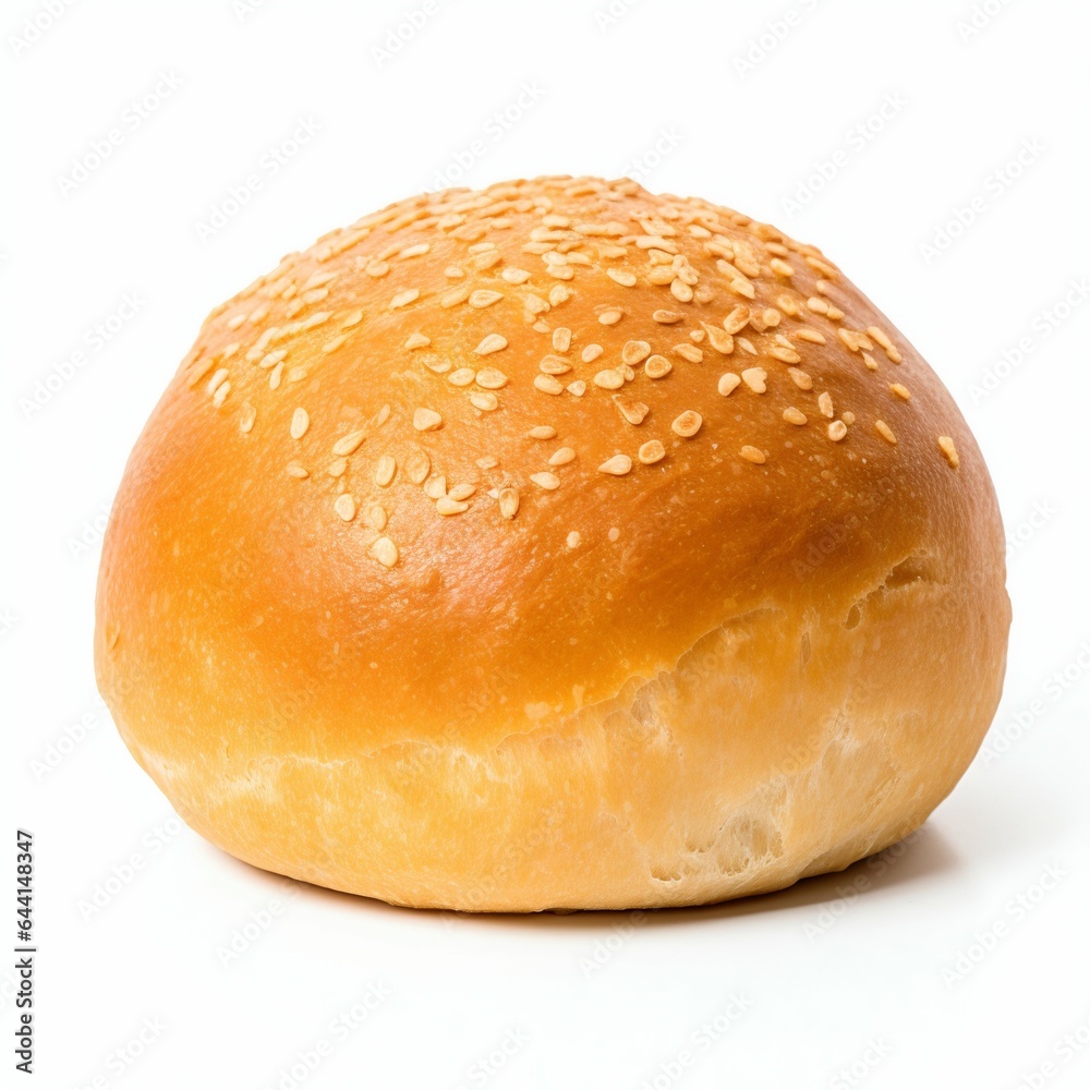 Bread Roll Baked Good Pastry Isolated on White Background. Generative ai Bread Roll Baked Good Pastry Isolated on White Background. Generative ai