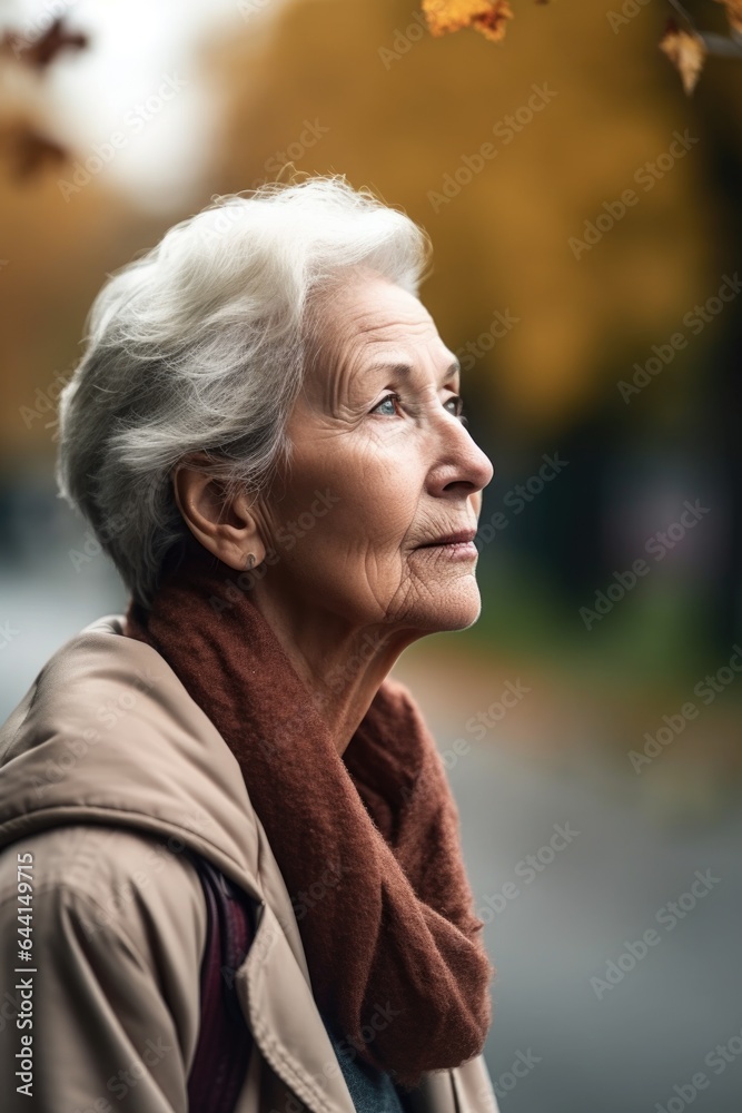 shot of a senior woman thinking while out for an afternoon walk shot of a senior woman thinking while out for an afternoon walk