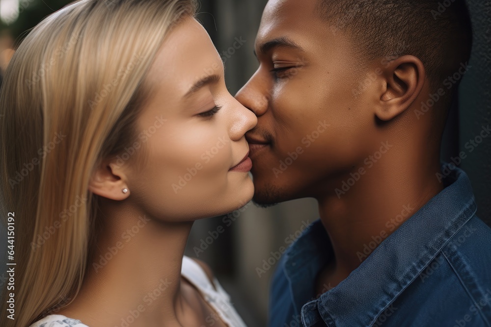 a cropped shot of an affectionate young couple enjoying a romantic moment