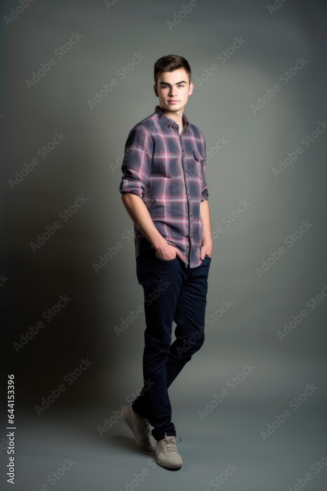 full length studio shot of a handsome young man with his hands in his pockets full length studio shot of a handsome young man with his hands in his pockets
