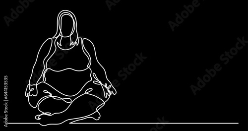 continuous line drawing vector illustration with FULLY EDITABLE STROKE of body positivity concept background