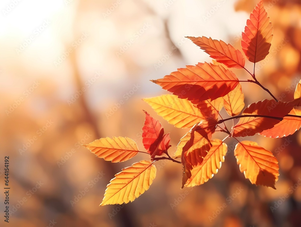 Autumn background with yellow and red leafs. Autumnal background, good for advertising or banners. Ai Generative Autumn background with yellow and red leafs. Autumnal background, good for advertising or banners. Ai Generative