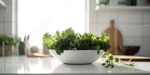White salad plate, healthy eating © Marina