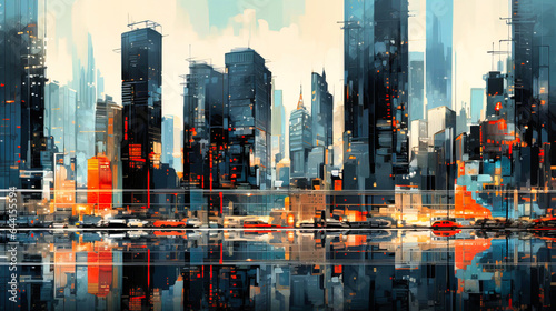 Vignettes of the abstract digital cityscape