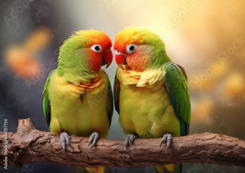 "Colorful Birds Finding Sanctuary". Digital Poster. AI generated. © Metodi