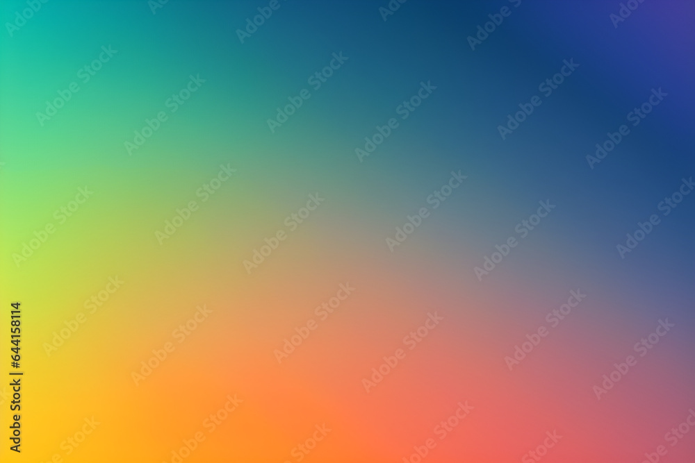 Vintage Vibrance: Teal, Orange, Yellow, and Blue Dark Grainy Color Gradient Background with Retro Noise Texture Effect for Web Banner Header Backdrop Design