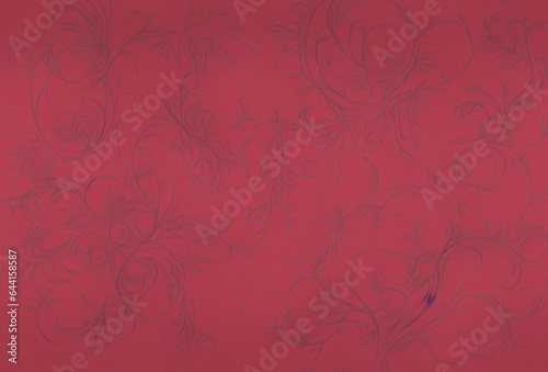 colored design painting with crimson, dark pink and moderate blue desigon.