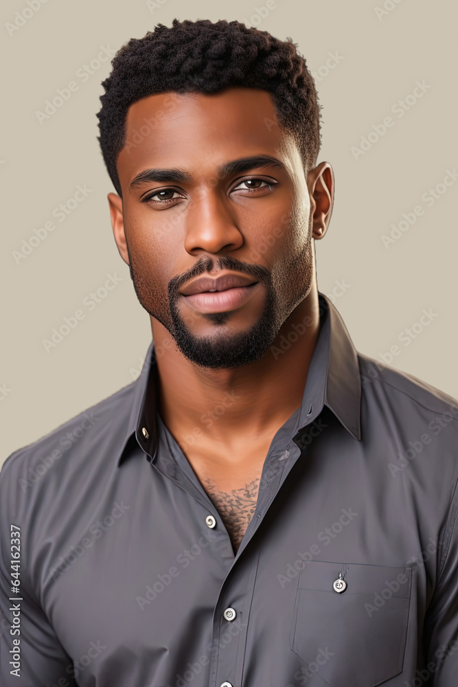 portrait of a casual black man