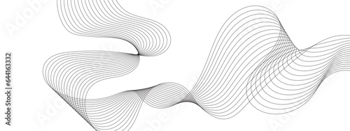 Abstract grey wave lines on transparent background. Digital frequency track equalizer. Abstract frequency sound wave lines and twisted curve lines background. Abstract business lines background.