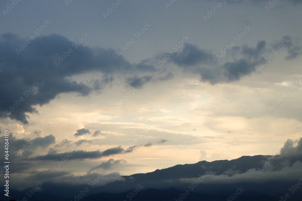 light in dark clouds