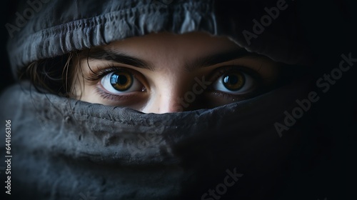 Close-up face of anonymous hacker With a mask - Hacking Concept with a dark background, cybersecurity, cybercrime, cyberattack, dark background concept.