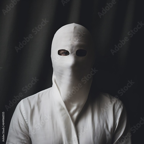 Anonymous Face With a mask - Hacking Concept with a dark background, cybersecurity, cybercrime, cyberattack, dark background concept.