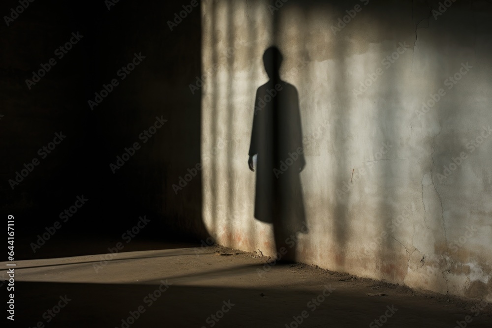 Mystical shadow on the wall. Mystical shadow on the wall.