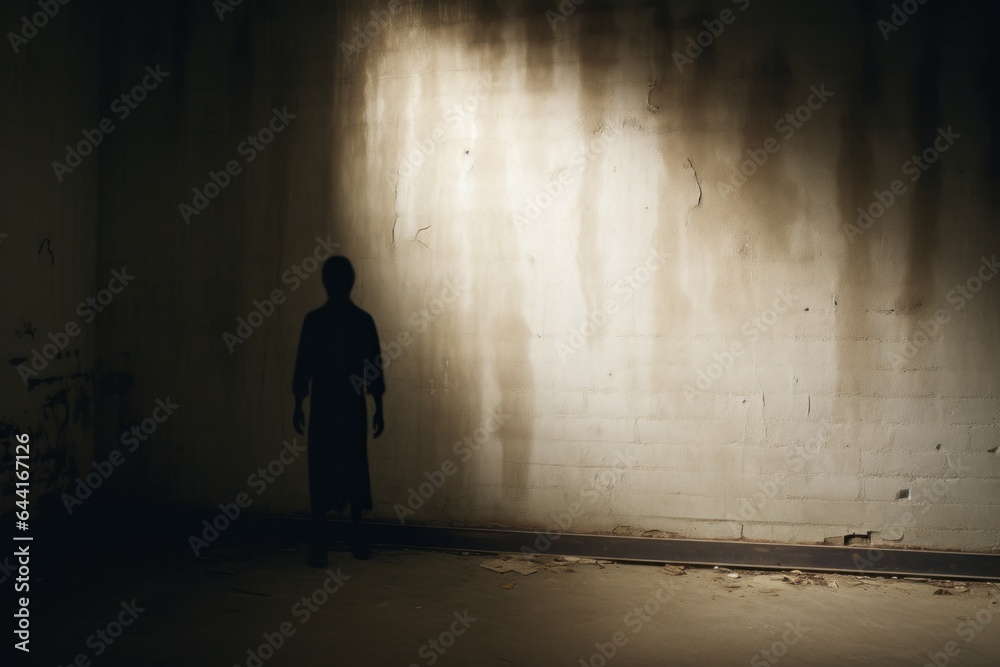 Mystical shadow on the wall. Mystical shadow on the wall.