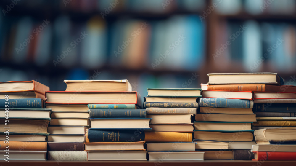 Stacks of books background. Read, education, research, and knowledge concept Stacks of books background. Read, education, research, and knowledge concept