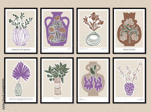 Bohemian collection of botanical illustrations for wall art gallery
