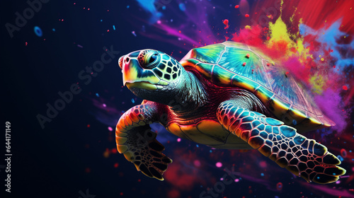 turtle swimming in water © Saad