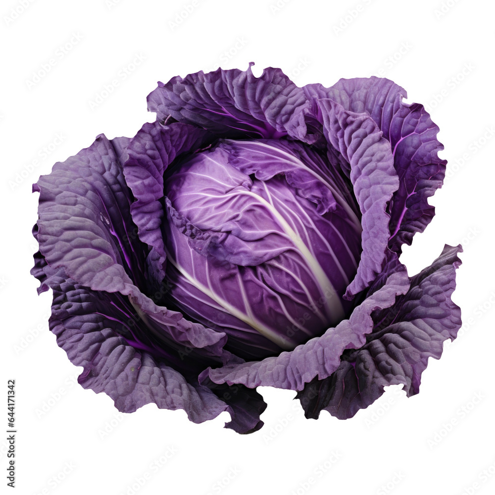Red Cabbage Isolated on a Transparent Background Red Cabbage Isolated on a Transparent Background