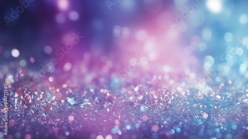 abstract glitter silver, purple, blue lights background. de-focused. banner