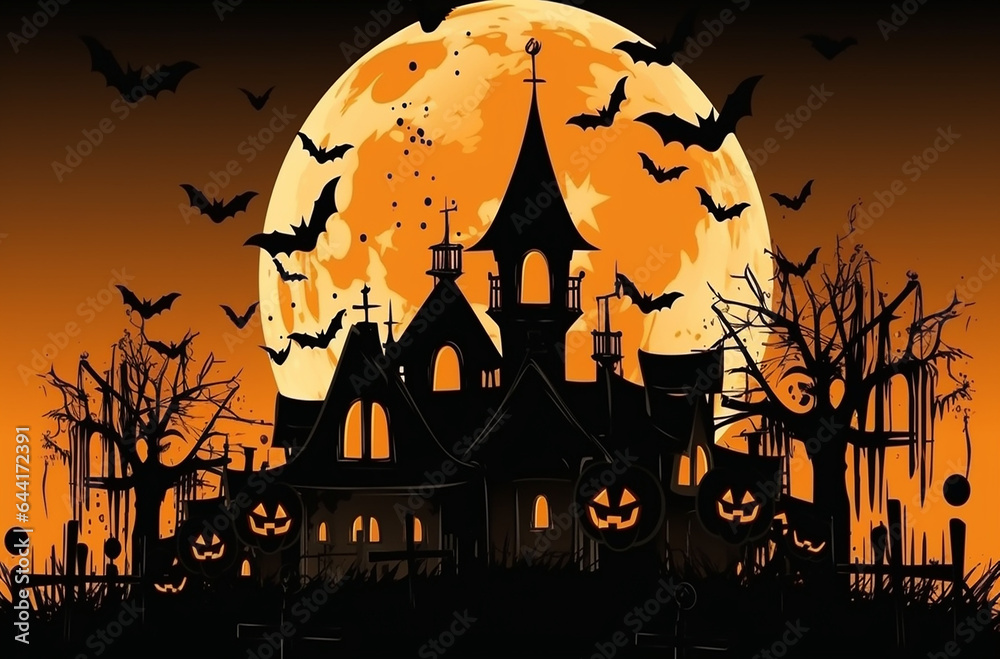 Halloween dark wallpaper design for events