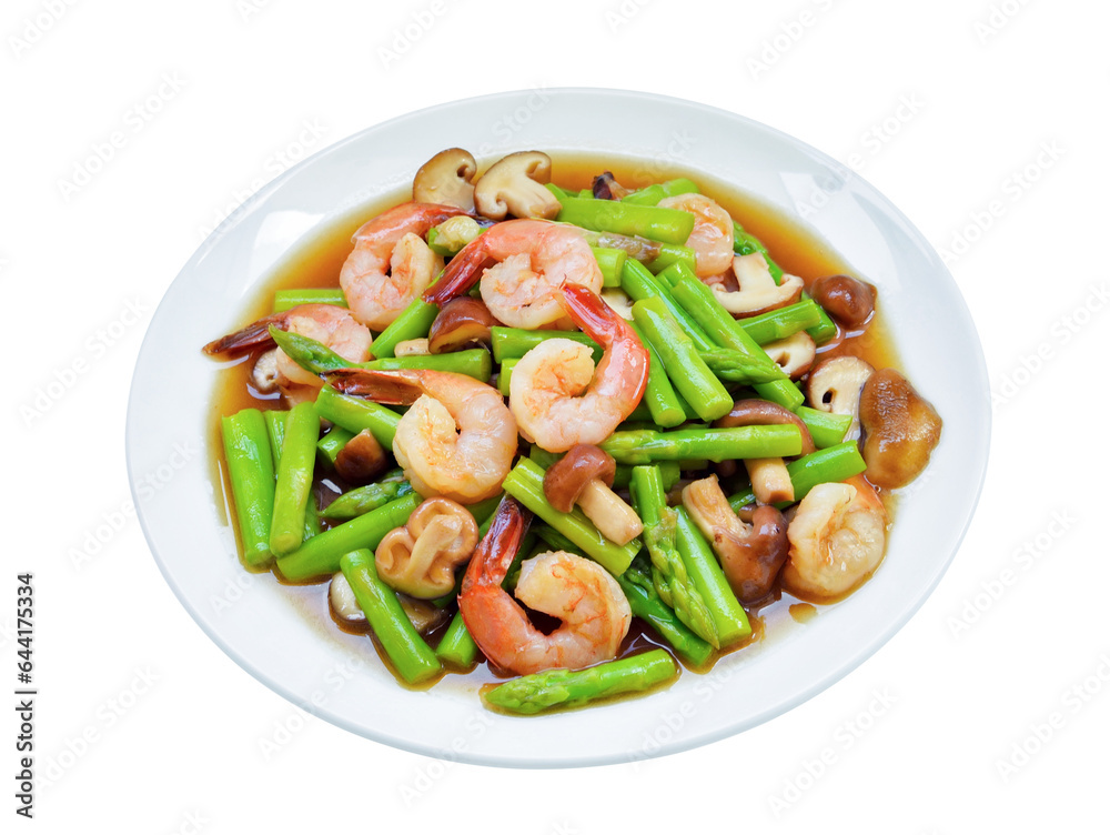 thai food , Asparagus stir fried with prawns transparent png thai food , Asparagus stir fried with prawns transparent png
