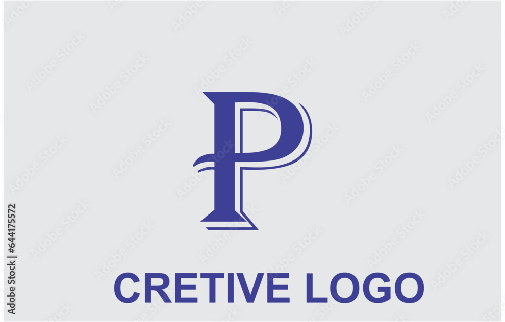 Obraz premium p letter logo