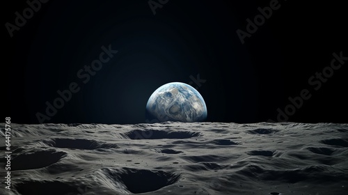 The Earth from the Moon's surface