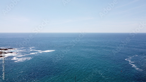 photography with drone of yachts in santa maria beach cabo san lucas california mexico