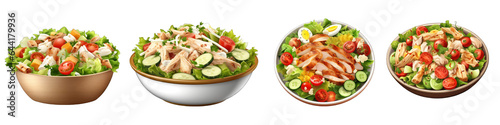 Chicken Salad clipart collection  vector  icons isolated on transparent background