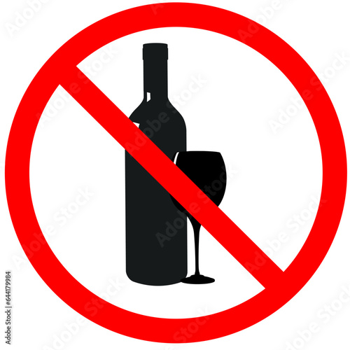 No alcohol sing vector.