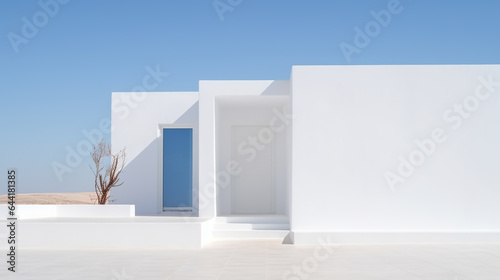 Abstract architecture background white building made with generative AI © Annuitti