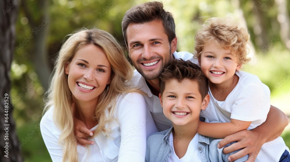 Happy Family in the Park