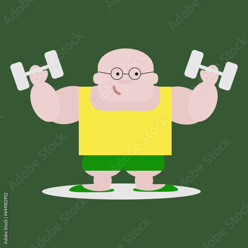 simple vector illustration happy athlete