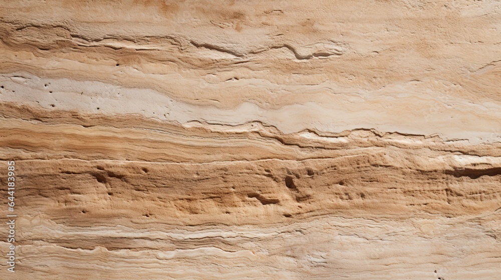 Natural travertine with its pits and rough texture. - obrazy, fototapety, plakaty 