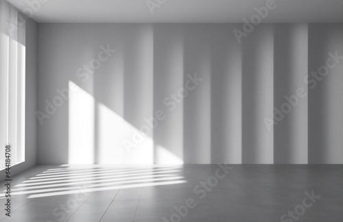 Abstract white interior with future columns.