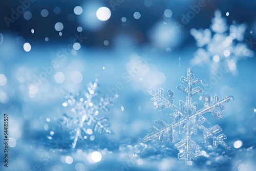 Snowflakes Overlay - Winter Cascade of Delicate Snow - Soft Focus - AI Generated