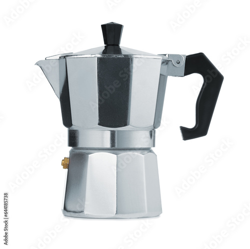 Side view of stovetop coffee maker