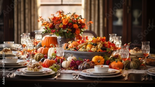Elegant Thanksgiving Feast photo