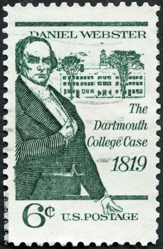 USA - 1969: shows Daniel Webster (1782-1852), The Dartmouth College Case, Great Americans, 1969