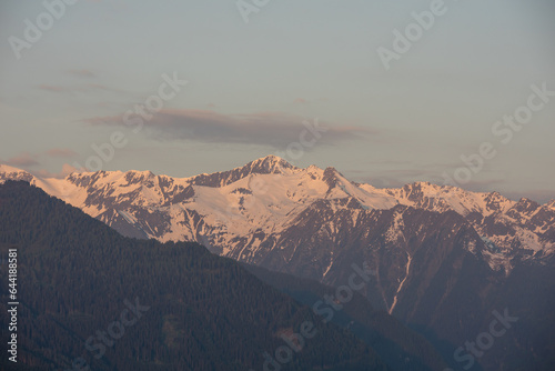 Landscape at the mountain near the austrian village called Bramberg am Wildkogel