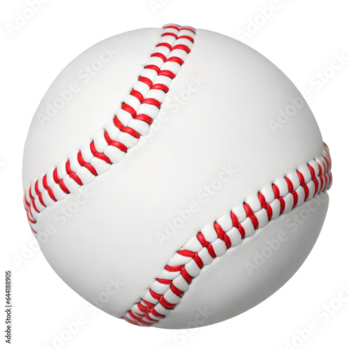 Baseball ball isolated on transparent background. AI Generative photo