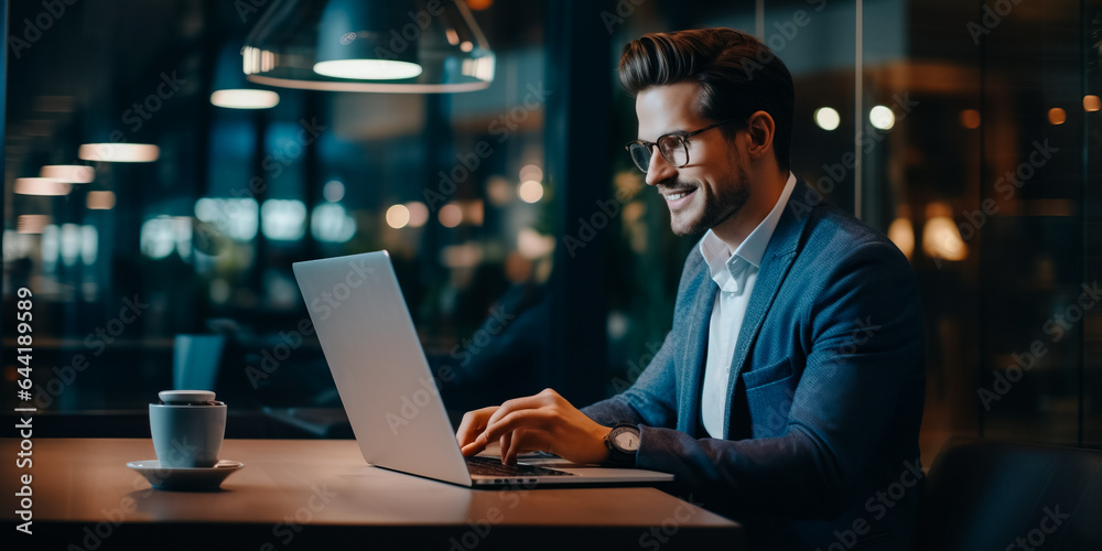 Businessman having a conversation with client over a virtual meeting Businessman having a conversation with client over a virtual meeting